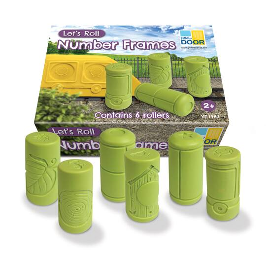 Yellow Door 2.75" Green Let's Roll Number Frames Rollers Set